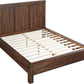 Meadow California King-size Solid Wood Platform Bed in Brick Brown