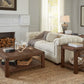Meadow Solid Wood Square Coffee Table in Brick Brown