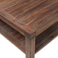Meadow Solid Wood Square Coffee Table in Brick Brown