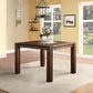 Meadow Solid Wood Square Counter Table in Brick Brown