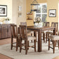 Meadow Solid Wood Square Counter Table in Brick Brown