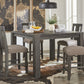 Meadow Solid Wood Square Counter Table in Graphite