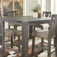 Meadow Solid Wood Square Counter Table in Graphite