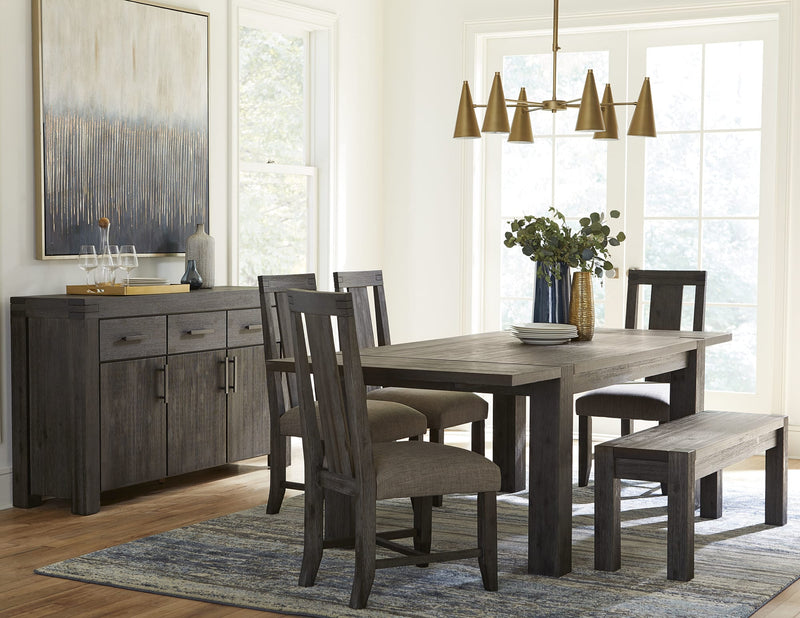 Meadow Solid Wood Three Drawer Three Door Sideboard in Graphite