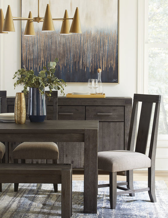Meadow Solid Wood Three Drawer Three Door Sideboard in Graphite