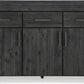 Meadow Solid Wood Three Drawer Three Door Sideboard in Graphite