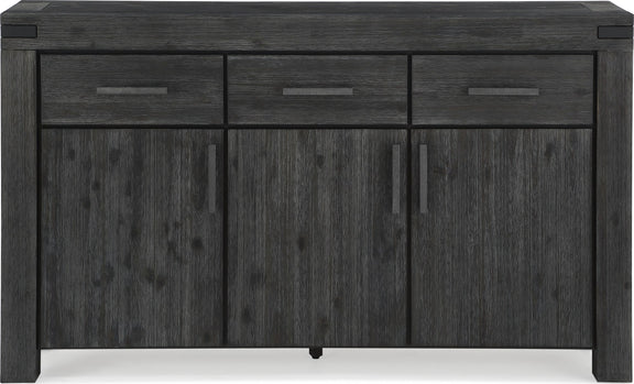 Meadow Solid Wood Three Drawer Three Door Sideboard in Graphite