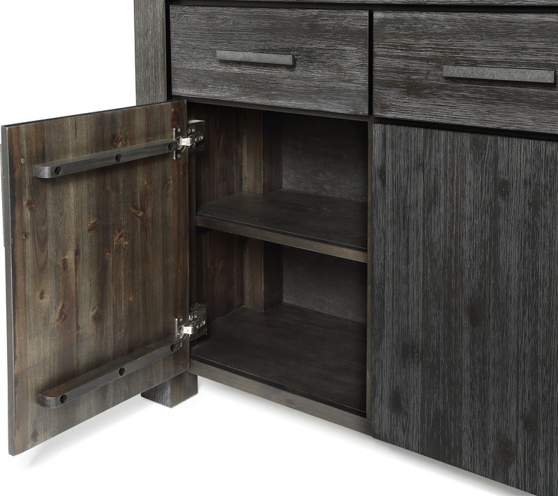 Meadow Solid Wood Three Drawer Three Door Sideboard in Graphite