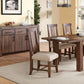 Meadow Solid Wood Upholstered Dining Chair in Brick Brown