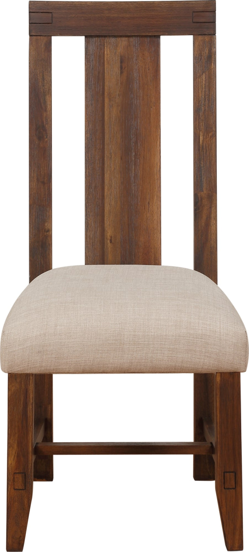 Meadow Solid Wood Upholstered Dining Chair in Brick Brown