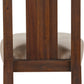 Meadow Solid Wood Upholstered Dining Chair in Brick Brown