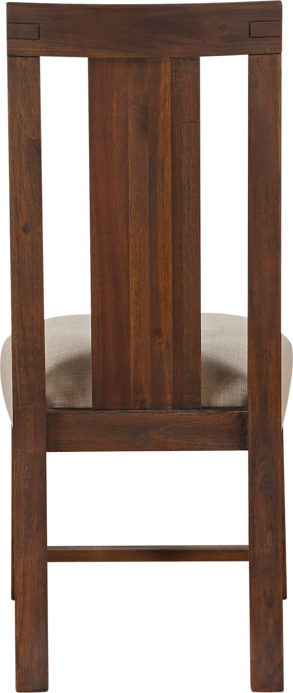Meadow Solid Wood Upholstered Dining Chair in Brick Brown