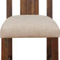 Meadow Solid Wood Upholstered Kitchen Counter Stool in Brick Brown