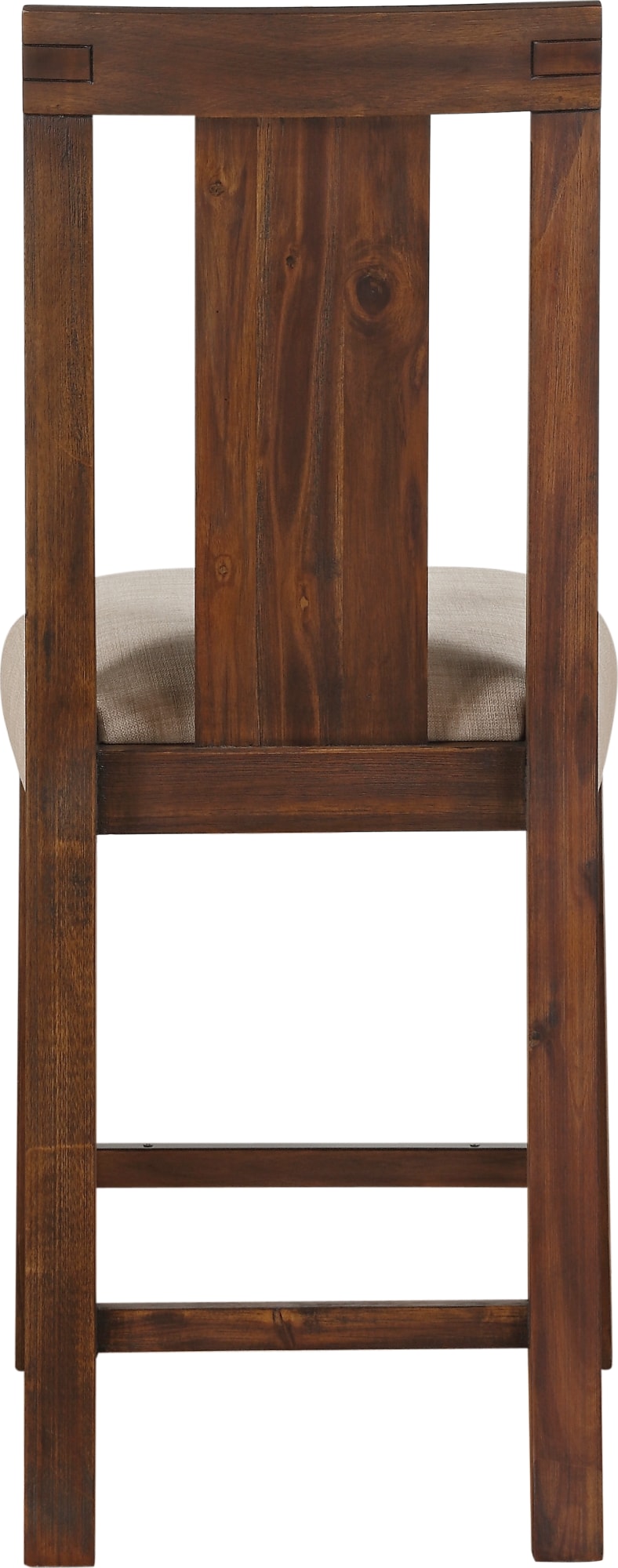 Meadow Solid Wood Upholstered Kitchen Counter Stool in Brick Brown