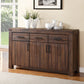 Meadow Three Drawer Three Door Solid Wood Sideboard in Brick Brown