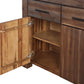 Meadow Three Drawer Three Door Solid Wood Sideboard in Brick Brown