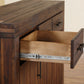 Meadow Three Drawer Three Door Solid Wood Sideboard in Brick Brown