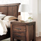 Meadow Two Drawer Solid Wood Nightstand in Brick Brown
