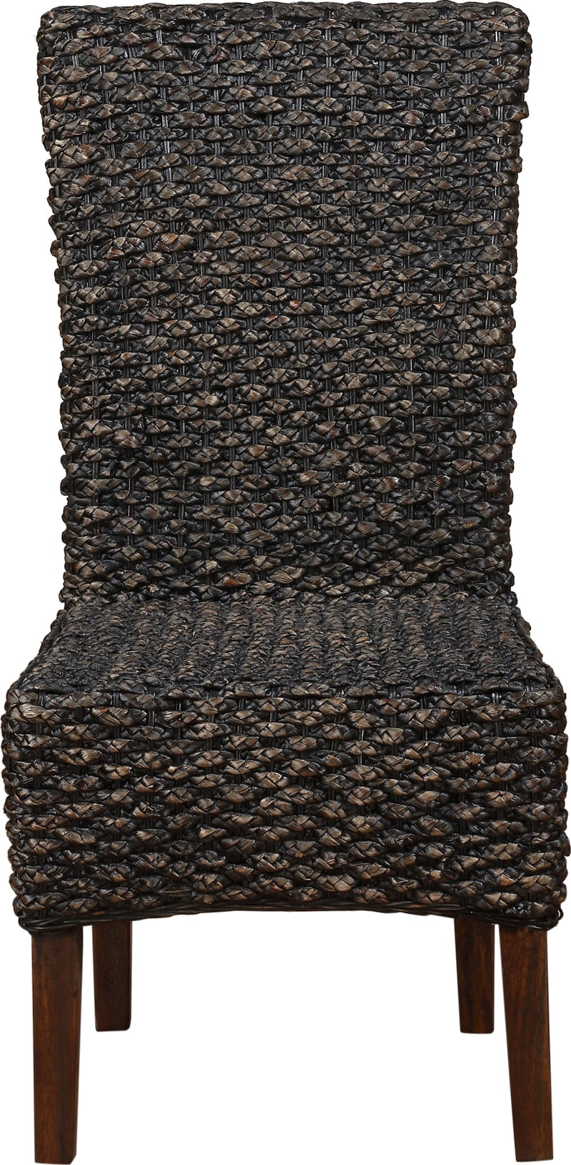 Meadow Wicker Dining Chair in Brick Brown