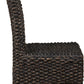 Meadow Wicker Dining Chair in Brick Brown