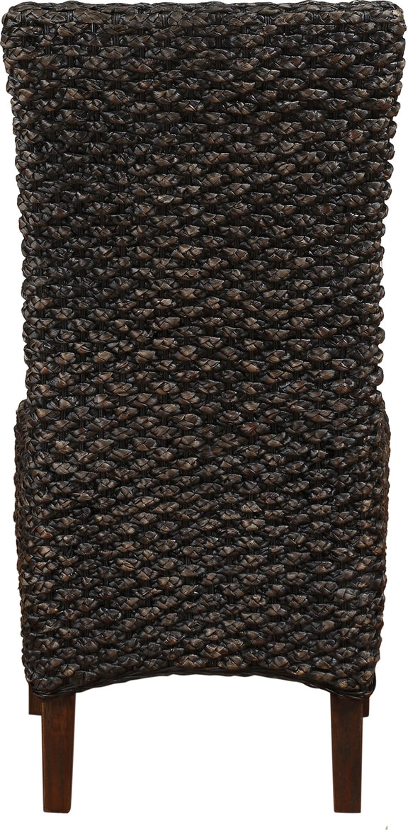 Meadow Wicker Dining Chair in Brick Brown