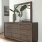 Melbourne Beveled Glass Mirror in Dark Pine