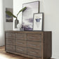 Melbourne Nine Drawer Dresser in Dark Pine (2024)