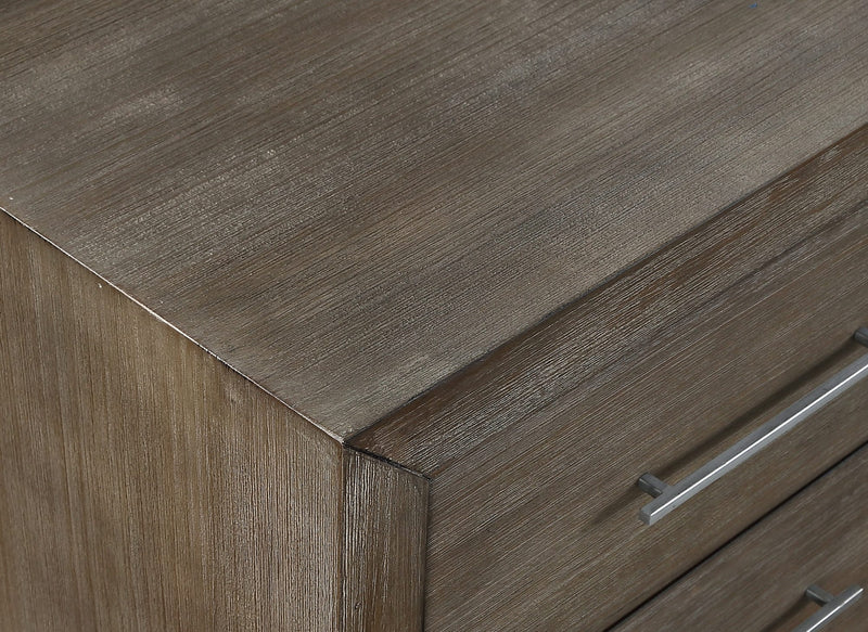 Melbourne Two Drawer Nightstand with USB in Dark Pine