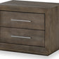 Melbourne Two Drawer Nightstand with USB in Dark Pine