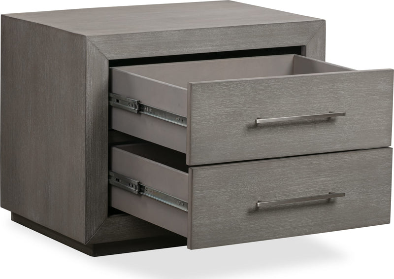 Melbourne Two Drawer Nightstand with USB in Mineral