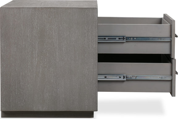 Melbourne Two Drawer Nightstand with USB in Mineral