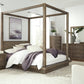 Melbourne King-Size Canopy Bed in Dark Pine