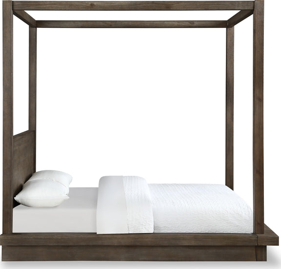 Melbourne King-Size Canopy Bed in Dark Pine