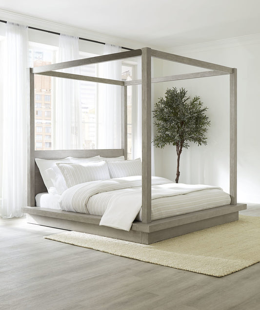 Melbourne King-Size Canopy Bed in Mineral