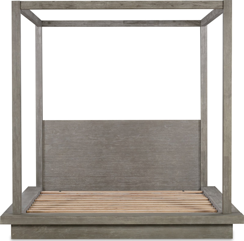 Melbourne Queen-Size Canopy Bed in Mineral