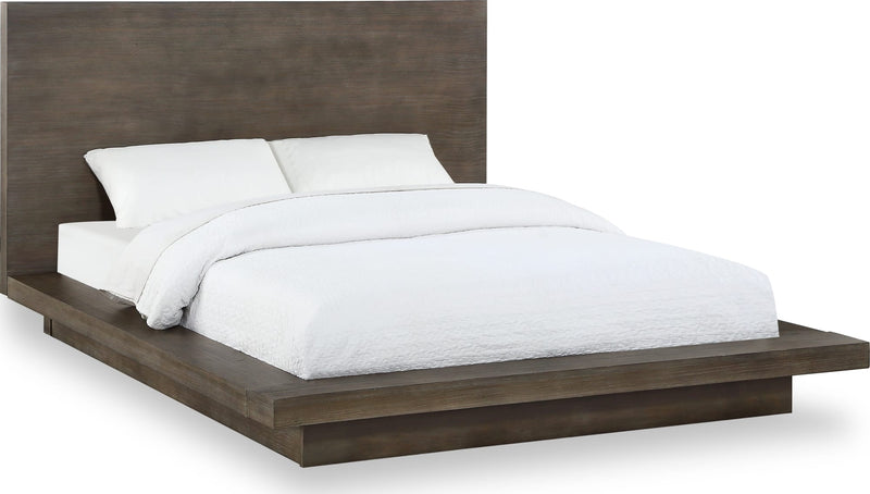 Melbourne California King-Size Panel Bed in Dark Pine