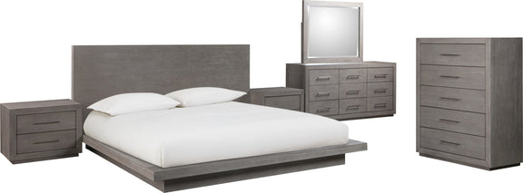 Melbourne King-Size Panel Bed in Mineral