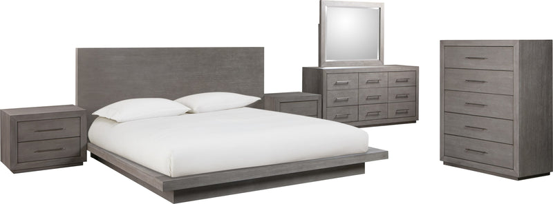 Melbourne King-Size Panel Bed in Mineral