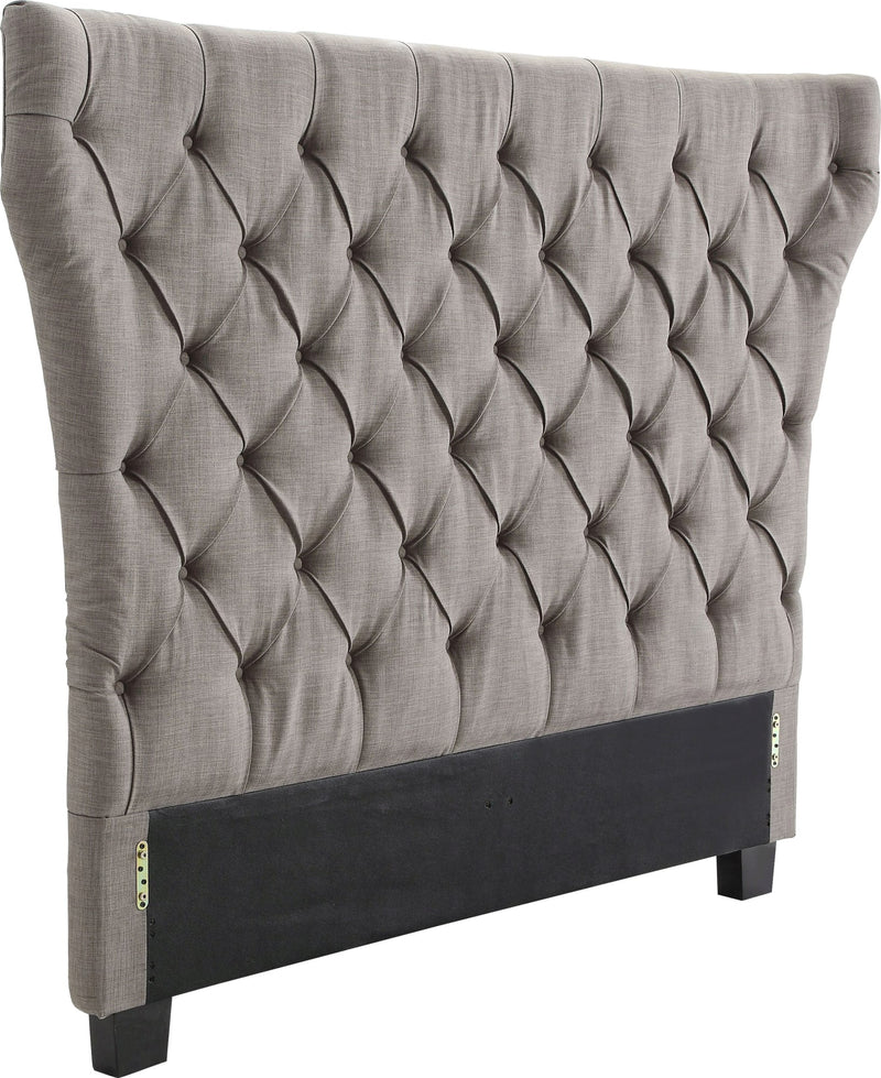 Melina Full-size Tufted Upholstered Headboard in Dolphin Linen