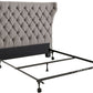 Melina Full-size Tufted Upholstered Headboard in Dolphin Linen