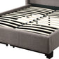 Melina Full-Size Upholstered Storage Bed in Dolphin Linen
