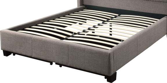 Melina Full-Size Upholstered Storage Bed in Dolphin Linen