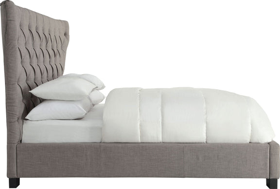 Melina Full-Size Upholstered Storage Bed in Dolphin Linen
