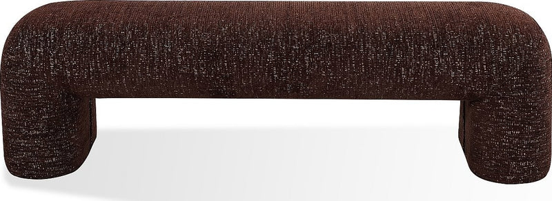 Mocoa Fully Upholstered Bench in Mongoose Chenille
