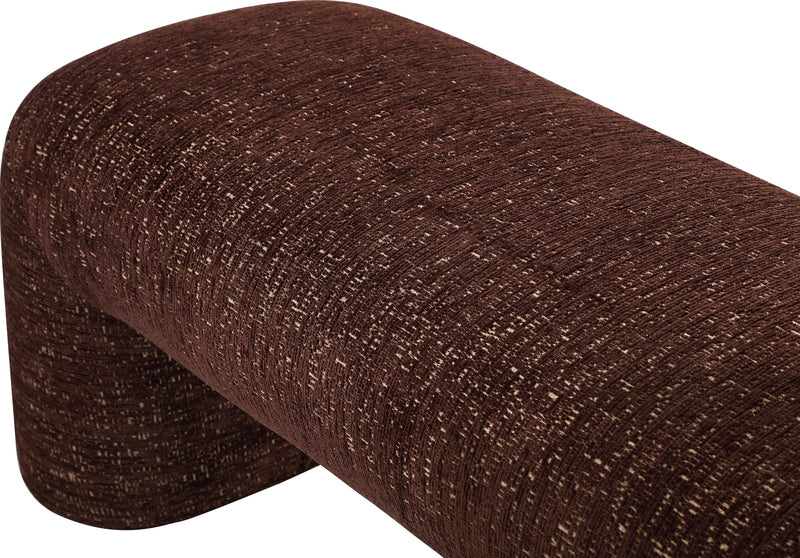 Mocoa Fully Upholstered Bench in Mongoose Chenille