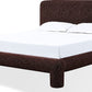 Mocoa California King-size Fully Upholstered Platform Bed in Mongoose Chenille