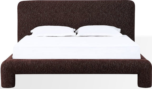 Mocoa Queen-size Fully Upholstered Platform Bed in Mongoose Chenille