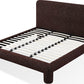Mocoa Queen-size Fully Upholstered Platform Bed in Mongoose Chenille