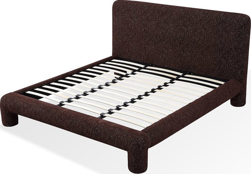 Mocoa Queen-size Fully Upholstered Platform Bed in Mongoose Chenille