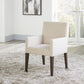 Modesto Upholstered Arm Chair in Abalone Linen and French Roast
